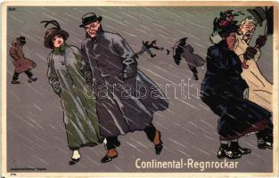 Continental-Regnrockar / Swedish raincoat advertisement, litho (EK)