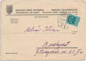 1940 A Haraszti Úszó Egyesület ifjúsági szakosztályának meghívója, pecséttel