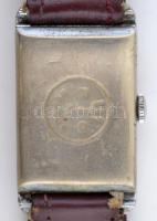 cca 1960 Szögletes formájú férfi Doxa karóra ezüst tokkal, szíjjal. Működik. / Silver case Doxa. Wor...