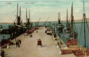 Trieste, Molo S. Carlo / pier, steamships