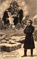 1915 Weihnachtsgruss im Weltkrieg / WWI K.u.K. military greeting, Christmas (EB)