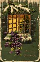 12 db RÉGI motívumlap vegyes minőségben; dombornyomott litho lapok, üdvözlő / 12 old motive cards in...