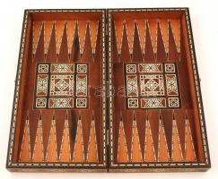 Intarziás fa sakk tábla, 48×48 cm