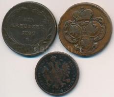 Vegyes: Ausztria 1859M 1kr Cu + Csehország / Történelmi tartomány 1760. 1 Garas Cu + Magyarország 17...
