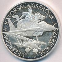 1998. "Magyar Légierő" Ag emlékérem (31,26g/0.999/42,5mm) T:PP ujjlenyomat, felületi karc