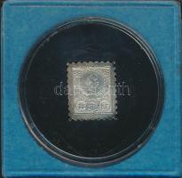 1971. "Ezüstérem az első magyar bélyeg rajzával" Ag bélyegérem eredeti ÁPV tokban (2,24g/0.925/16x13mm) T:2