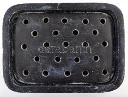 Régi szappantartó, kivehető betéttel, 11,5x8,5x3 cm