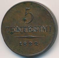 Olasz Államok / Lombardia-Velence 1822V 5c Cu T:2,2- Italian States / Lombardy-Venetia 1822V 5 Centesimi Cu C:XF,VF