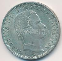 Ausztria 1859A 1/4Fl Ag "Ferenc József" T:2 kis ph.  Austria 1859A 1/4 Florin Ag "Franz Joseph" C:XF small edge error