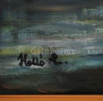 Holló jelzéssel: Tanya. Olaj, vászon, keretben, 60×80 cm