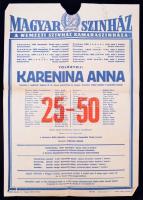 1947-1981 4 db nagyméretű színházi plakát az aktuális műsorral(Nemzeti Színház, Katona József Színhá...