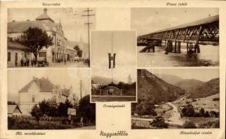 Nagyszőlős, Nagyszőllős, Vinohragyiv; Állami nevelőintézet, országzászló / multi-view with boarding school, Hungarian flag (EK)