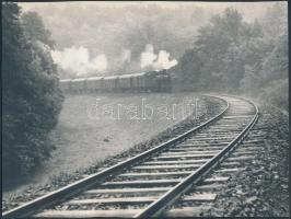 cca 1960-70 Közlekedik a vonat, fotó, 18x23cm