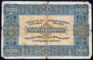 1923. 100.000K "Orell Füssli Zürich" T:III-,IV 
Hungary 1923. 100.000 Korona "Orell ...