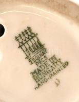 Zsolnay tacskó, kézzel festett, jelzett, hibátlan, m:6 cm