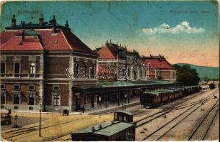 Kolozsvár, Cluj; vasútállomás, vonatok / railway station, trains (EB)