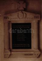 1930 Pereszteg-Sopronszécsény;  Római Katolikus templom, az I. világháború hősi halottainak emléktáblája; az emléktáblát tervezte és készítette Mechle Béla kőfaragó mester, photo (vágott / cut)