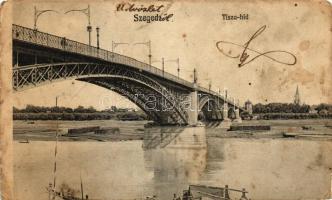 Szeged, Tisza híd, kiadja Traub B. és társa (EK)
