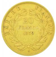Franciaország/Második Császárság 1859A 20Fr Au "III. Napóleon" Párizs (6.43g/0.900) T:2,2-...