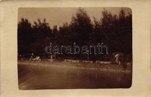 1913 Balatonalmádi, partrészlet, photo (EK)