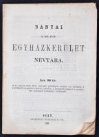 A bányai ág. hitv. evang. egyházkerület névtára. Pest, 1861, Wodianer. 24 p.