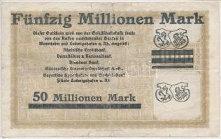 Németország / Weimari Köztársaság / Badeni Anilin- és Szódagyár 1922. 1000M "50 Millionen Mark&...