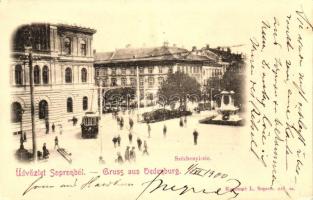 Sopron, Oedenburg; Széchenyi tér, villamos