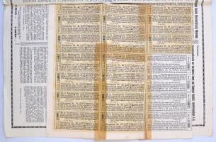 Budapest 1913. 400K "A Temes- és Somogy-vármegyei Egyesült Helyi Érdekű Vasutak Részvénytársasá...