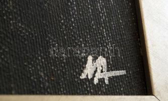 Matzon Ákos (1945): Meander motívumok. Akril, vászon, jelzett, keretben, 34×25 cm