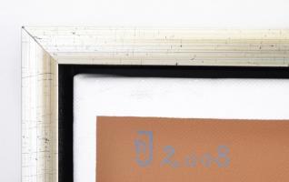 Dévényi János (1956- ): Elmozdulások. Akril, vászon, jelzett,  keretben, 40×50 cm