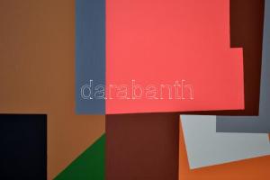 Dévényi János (1956- ): Elmozdulások. Akril, vászon, jelzett,  keretben, 40×50 cm