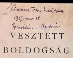 Erdélyi Zoltán: Vesztett boldogság. Verses regény. Bp., 1901, Franklin-Társulat. 151 p. 9 t. Korabel...