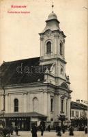 Kolozsvár, Cluj; Lutheránus templom, Pap Ernő üzlete, kiadja Lepage Lajos  / church, shop