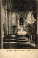 Nagyvárad, Oradea; Szent László menház kápolnája, belső / chapel interior (EK)