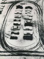 cca 1975 Rápolti Katalin: Téli grafika, feliratozott vintage fotóművészeti alkotás, 24x18 cm