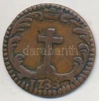 Olasz Államok / Mantova 1733. 1s Cu T:2-
Italian States / Mantua 1733. 1 Sesino Cu C:VF