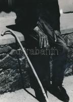 cca 1970 Vigovszky István: Élet út, feliratozott vintage fotóművészeti alkotás, 24x17 cm