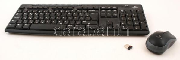Logitech klaviatúra és egér, vezeték nélküli, működik, 44×14 cm, 9×5 cm