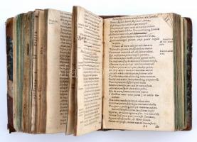 Opera P. Vergilii Maronis. Vergilius műveit tartalmazó kötet. Ismeretlen kiadás. Több helyütt hiányo...