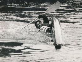 cca 1965 Csordás (Gábor): Sport, feliratozott vintage fotóművészeti alkotás, 18x24 cm