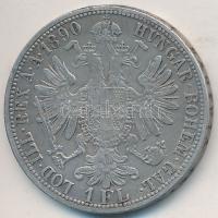 Ausztria 1890. 1Fl Ag "Ferenc József" T:2-,3 ph. Austria 1890. 1 Florin Ag "Franz Joseph" C:VF,F edge error