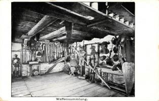 Nürnberg, Waffensammlung / castle interior, weapons collection (worn edges)