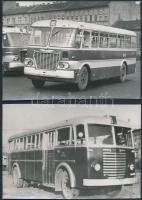 1958 és 1960 MÁVAG-MÁVAUT M5-ös autóbusza és az Ikarus 620-as busz, 2 db feliratozott fénykép, 8,5x12 cm