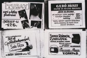 cca 1946 Fekete György (1904-1990) budapesti fényképész reklámgrafikái különféle szolgáltatásokról, ...