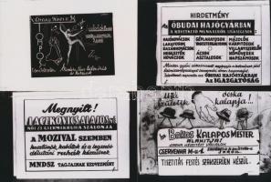 cca 1946 Fekete György (1904-1990) budapesti fényképész reklámgrafikái különféle szolgáltatásokról, ...
