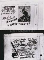 cca 1946 Fekete György (1904-1990) budapesti fényképész reklámgrafikái különféle szolgáltatásokról, ...