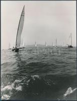 cca 1960 Balatoni fényképek, 6 db nagyobb méretű fotó, három feliratozva, 29x20 cm és 22x16 cm között