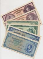 1945. 1.000.000P 2xklf színváltozat + 1.000.000.000P 2xklf színváltozat + 100.000.000MP 2xklf színváltozat T:II,II-,III