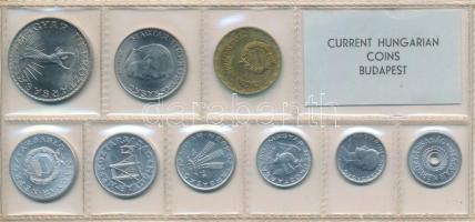 1974. 2f-10Ft 9db klf, érmés forgalmi sor fóliatokban T:1