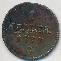 Osztrák Államok / Burgau 1777G 1h Cu T:2- kis patina Austrian States / Burgau 1777G 1 Heller Cu C:VF small patina